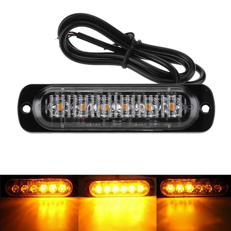 Auxting 10X Янтарный 6LED автомобильный Грузовик Мотоцикл аварийный Маяк Предупреждение опасности вспышка стробоскоп светильник бар внедорожный противотуманный фонарь 12 в 24 В