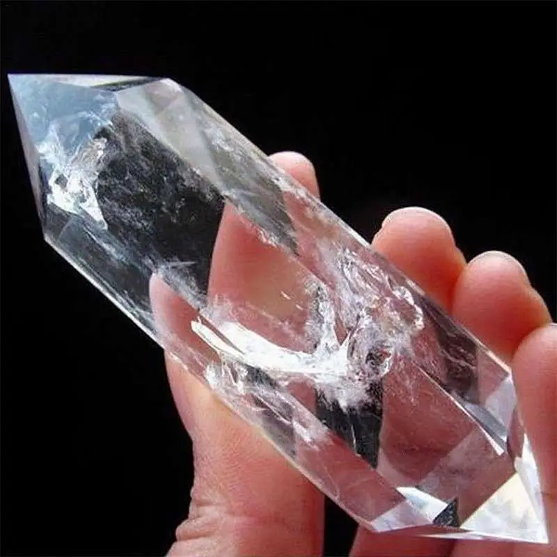 

50-60MM 100% Natural White Fluorite Crystal Quartz Crystal Stone Point Healing Hexagonal Wand Treatment Stone