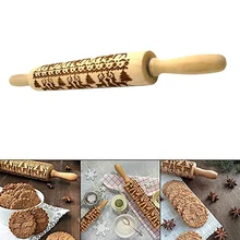 Горячая Рождество Снежинка кошка деревянная Скалка тиснение выпечки печенье лапши печенье, фондан, пирог тесто разрисованный борд