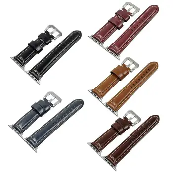 

ALLOYSEED Leather Bracelet Strap Watch Band For iWatch Series 1/2/3 38mm Replacement Watchband Wrist Strap For Apple Watch 38mm
