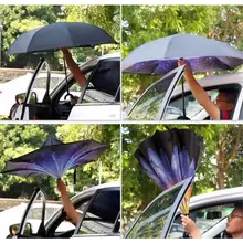 Перевернутый зонтик, двойной слой, солнцезащитный зонтик, женский, дождевик, обратный зонтик, мужской, для автомобиля, ветрозащитный, дождевик, солнце, ручной, свободный зонтик