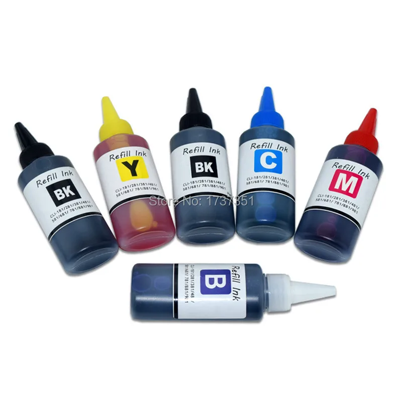 

PGI-780 CLI-781 Dye Pigment Ink Refill Kit for Canon PIXMA TR8570 TS9170 TS8170 Refillable Ink Cartridge