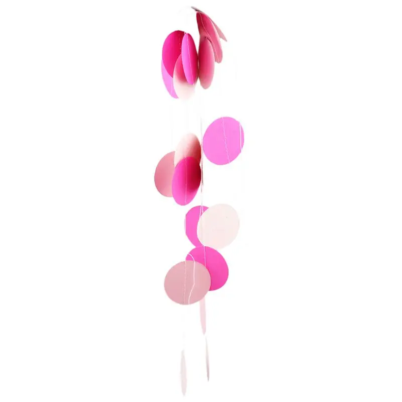 

2 M Hanging Paper Garlands String Wedding Party Birthday Baby Room Decoration Round Shape Festival Supplies