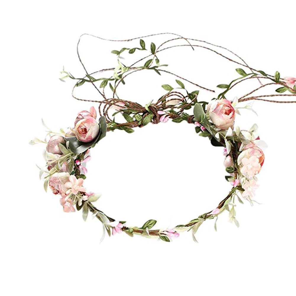 

Bridal Hair Wreath Women Flower Headband Girls Hairwear Festival Party Beach Wedding Hair Accessories Homen Wedding Decoration