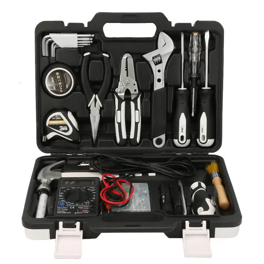 

wrench tool set 61pcs Household Tool Kit Home Repair Tool Set w/ Multimeter Solder Iron Household Tool Set Alloy steel