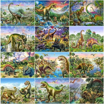 

EverShine Diamond Painting Dinosaur Full Square Diamond Embroidery Animal Handicraft Art Diamond Mosaic Sale Home Decoration