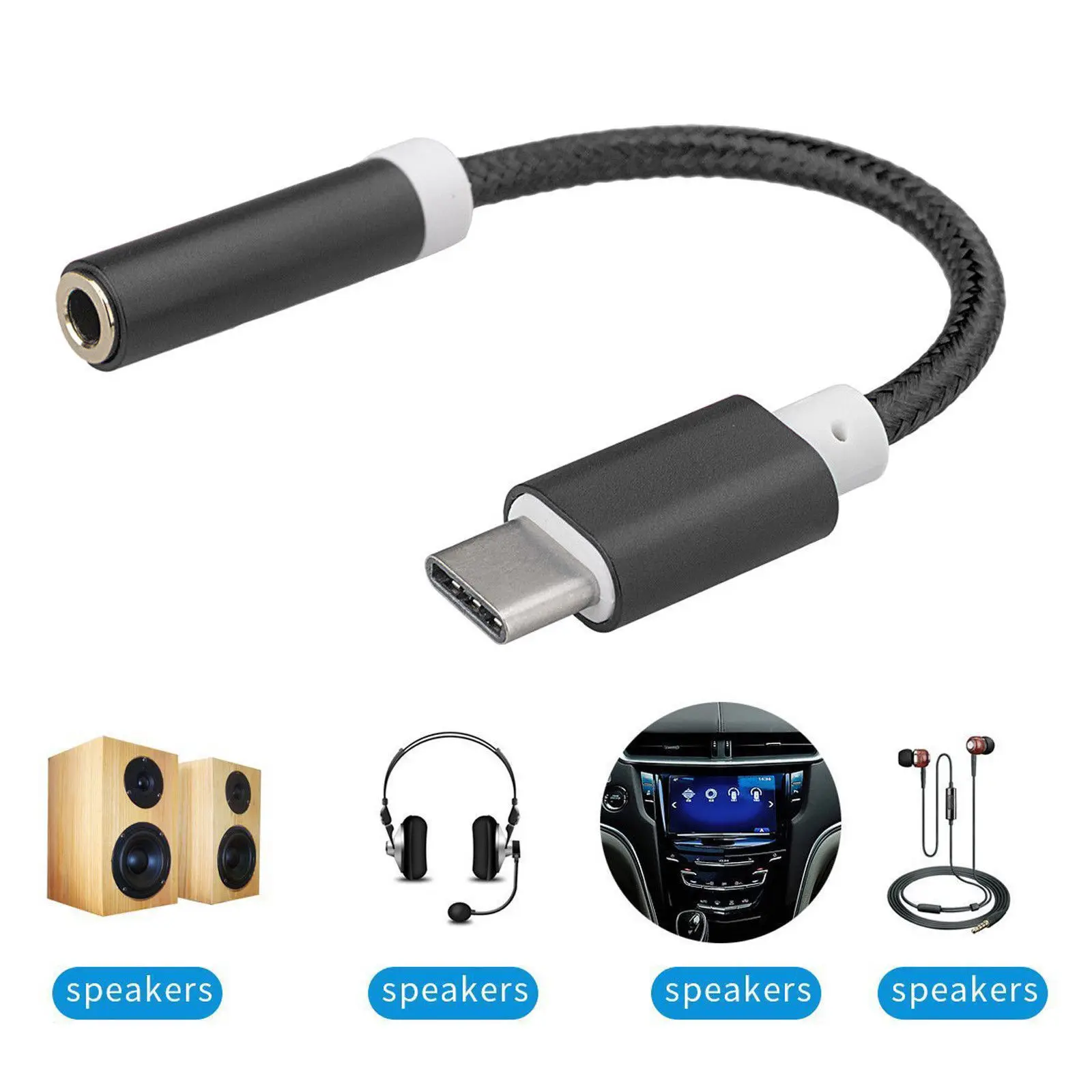 

Adapter Charge and Headphone Type-C to 3.5mm Head Aux Audio USB C Cable Audio Adapter For iPhone 7 8 Plus X Charging Cable New
