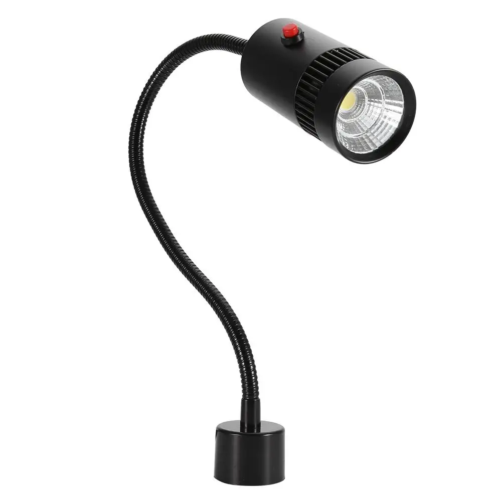 Online 7W 110 220V máquina de coser con luz LED cuello ajustable máquina herramienta tornos lámpara con montaje magnético con enchufe de EE. UU.