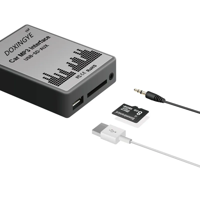 DOXINGYE USB SD AUX Автомобильный MP3 музыкальный радио цифровой CD Changer Adapte музыкальный Автомобильный MP3-плеер для VW Passat Skoda Seat 8Pin интерфейс