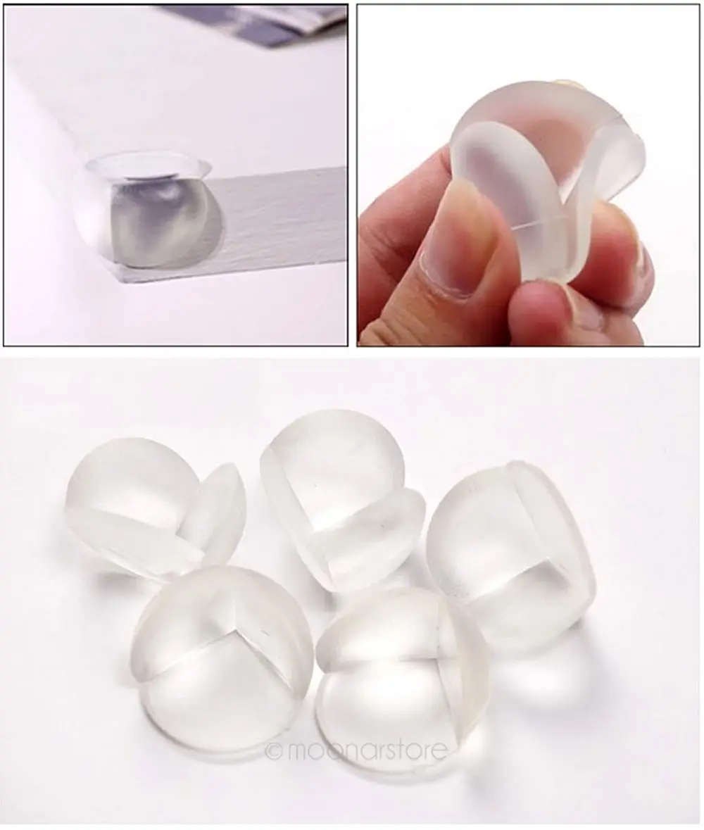 

1 PCS/12 PCS Children Safety Soft Elastic Protector Desk Table Corner Edge Protection ball Cover Kids Spherical Collision Angle