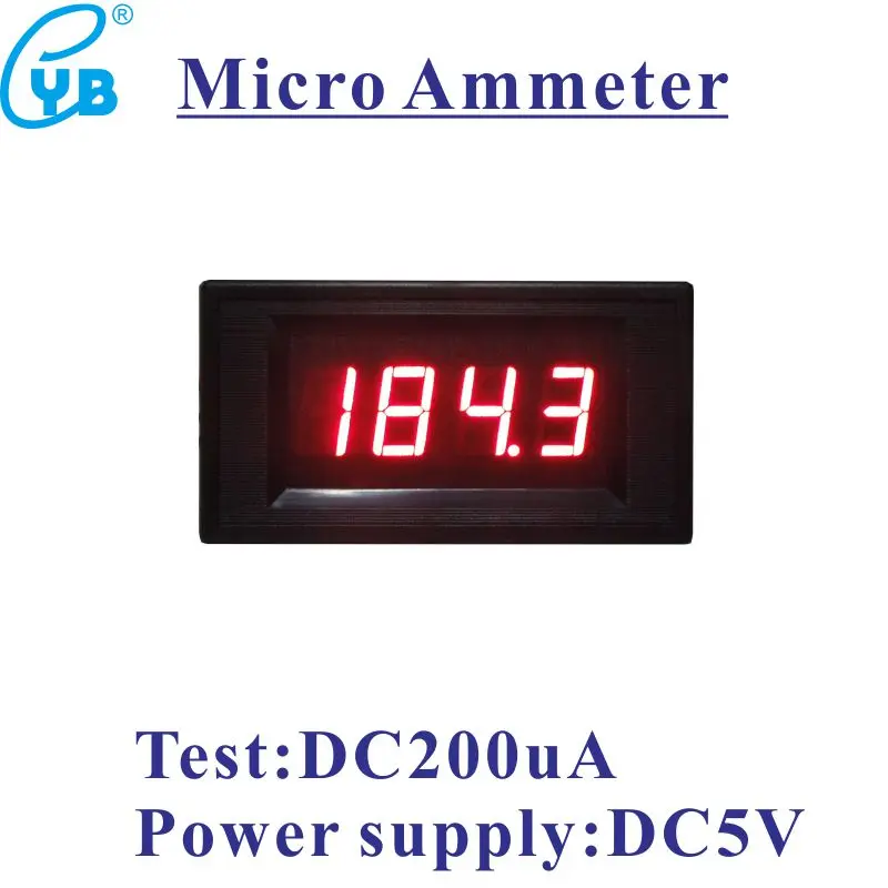 Micro Ampere Meter Dc 200ua Current Meter Led Digital