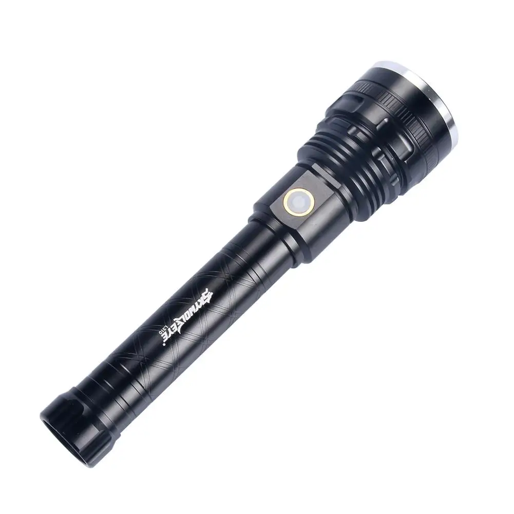Brightness Dimming LED Flashlight 26650 Battery Powered Direct Charging
