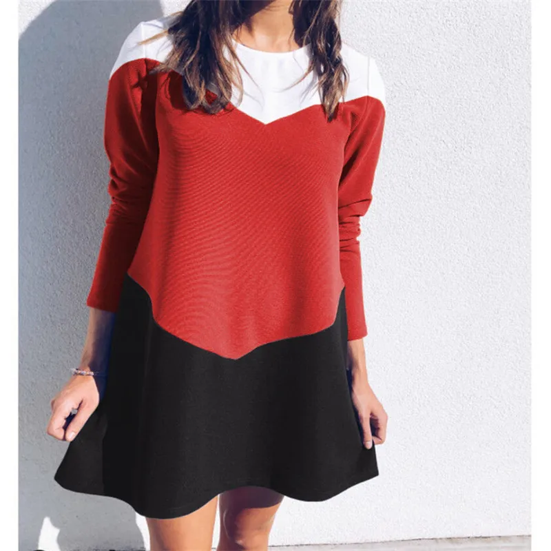 patchwork sweater dress