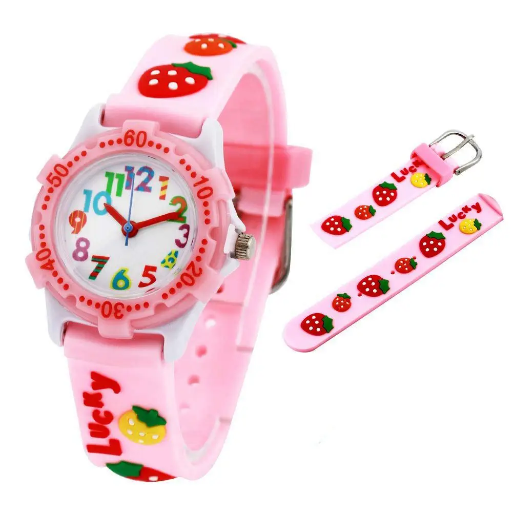 

Analog watch for kids, kids education watch water-proof toy, digital cool sport watch gift kids girl pink