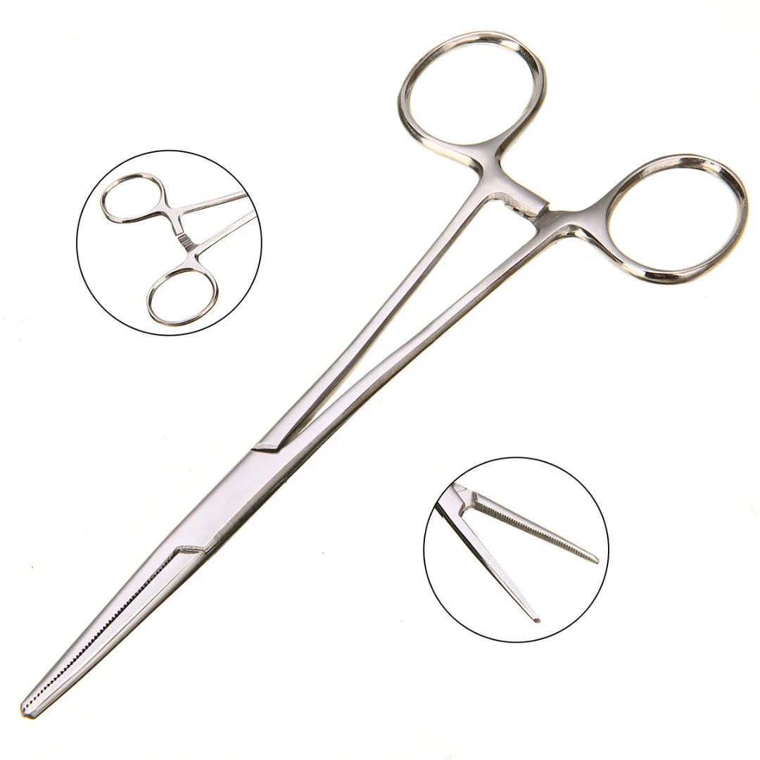 

Straight Type Hemostat Pliers 12.5cm/14cm/16cm/18cm Fishing Stainless Steel Forceps Locking Clamps Clip Hand Tools