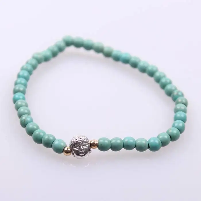 

2019 New Colorful Little Bead Stone Charm Buddha Bracelet For Women Free Shipping