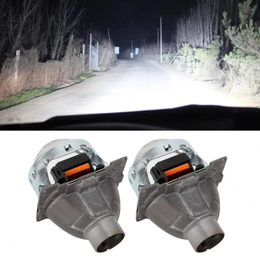 

Pair of Q5 HD Lens Double Light Lens Car Headlight Bulbs Universal for H4 car light Automotive accessories Metal