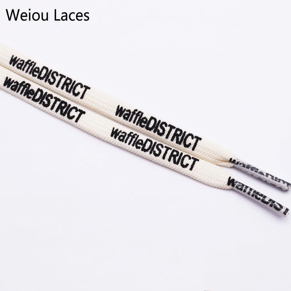 Weiou Brand New 7mm Double-sided Printing WaffleDistrict Shoelace Extra Long Shoestring Sports Clothing Drawstring 60-180cm
