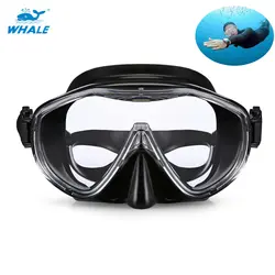 Кит MK-100 силикон для взрослых очки-маска для ныряния Анти-туман закаленные линзы плавание трубка для ныряния маска подводное очки-маска для