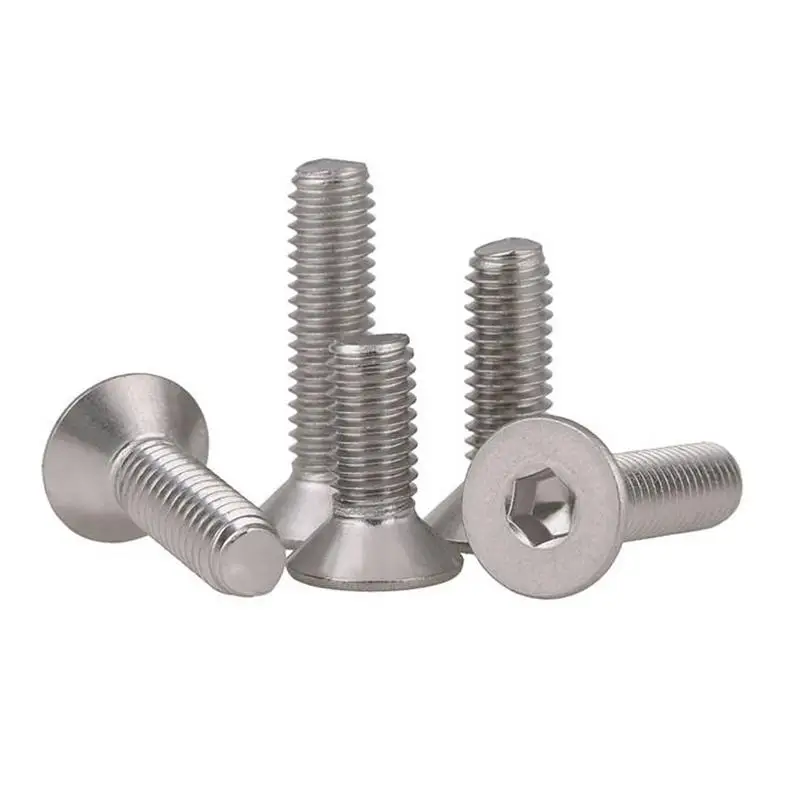 

M3 Total Length 4-10mm 304 Stainless Steel Hexagon Socket Countersunk Head Screws DIN7991