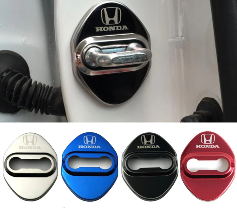 

4Pcs/Set Stainless Steel Car Door Lock Guard Cover Protective Case Fit For Honda All Models Accord Odyssey Car Accessories
