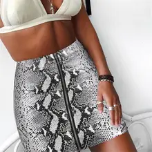 Модный принт змеиной кожи юбки женские клубные сексуальные женские мини юбки Faldas Mujer Moda Клубная одежда Юбки Женские s Горячая Распродажа