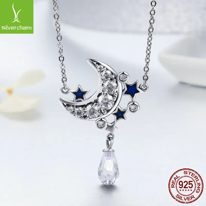 

Genuine 925 Sterling Silver Cute Cat Pendant Necklaces With Pink Zircon For Women Animal Jewelry
