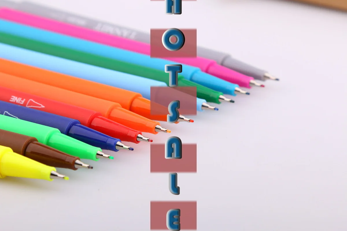

Hot Sale Pattern 40 Color Triangle Soft Colour Hook Line Arts Painting Marc Double Head Pen 2.0mm