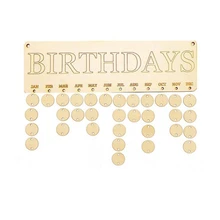 Calendar Board,Wood Birthday Reminder Board Birch Ply Plaque Sign Family &Friends DIY Calendar By Dacawin (B) Calendar Board,Wood Birthday Reminder Board Birch Ply Plaque Sign Family &Friends DIY Calendar By Dacawin (B)