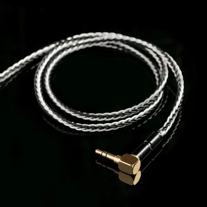 

BGVP 2.5/ 3.5/ 4.4mm 600 Wire 6N OCC Pure Silver Plating MMCX Earphone Cable 8 Core Balancing Audiophile Mixed Braided Cable