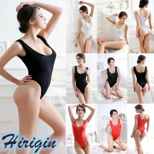 

Summer Bodysuits 2019 NEW Romper Sleeveless O-Neck Leotard Bodysuit Elastic High Waist Simple Cotton Bodysuit