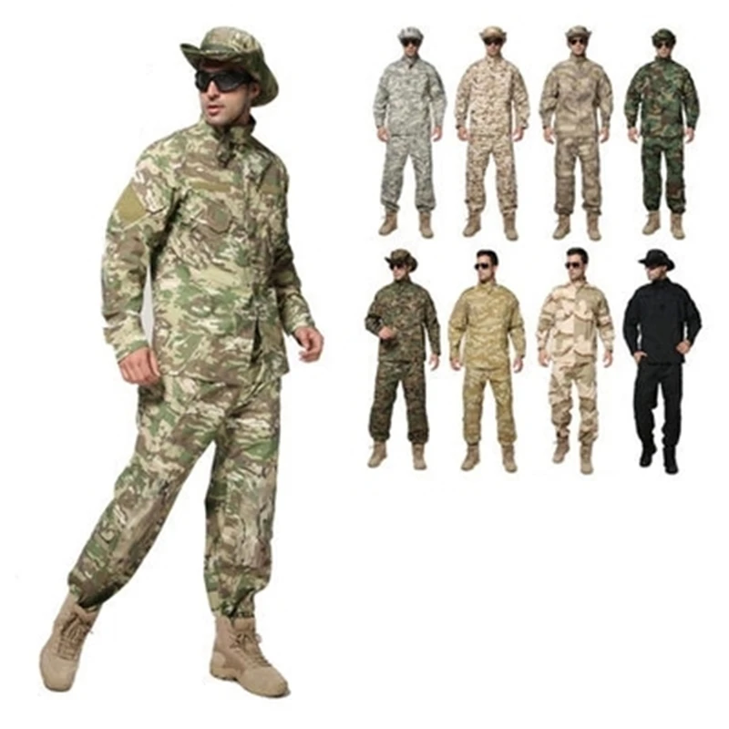 

Army Military Tactical Uniform Shirt + Pants Camo Camouflage ACU CP Combat Uniform US Army Men's Clothing Suit Airsoft Hunting
