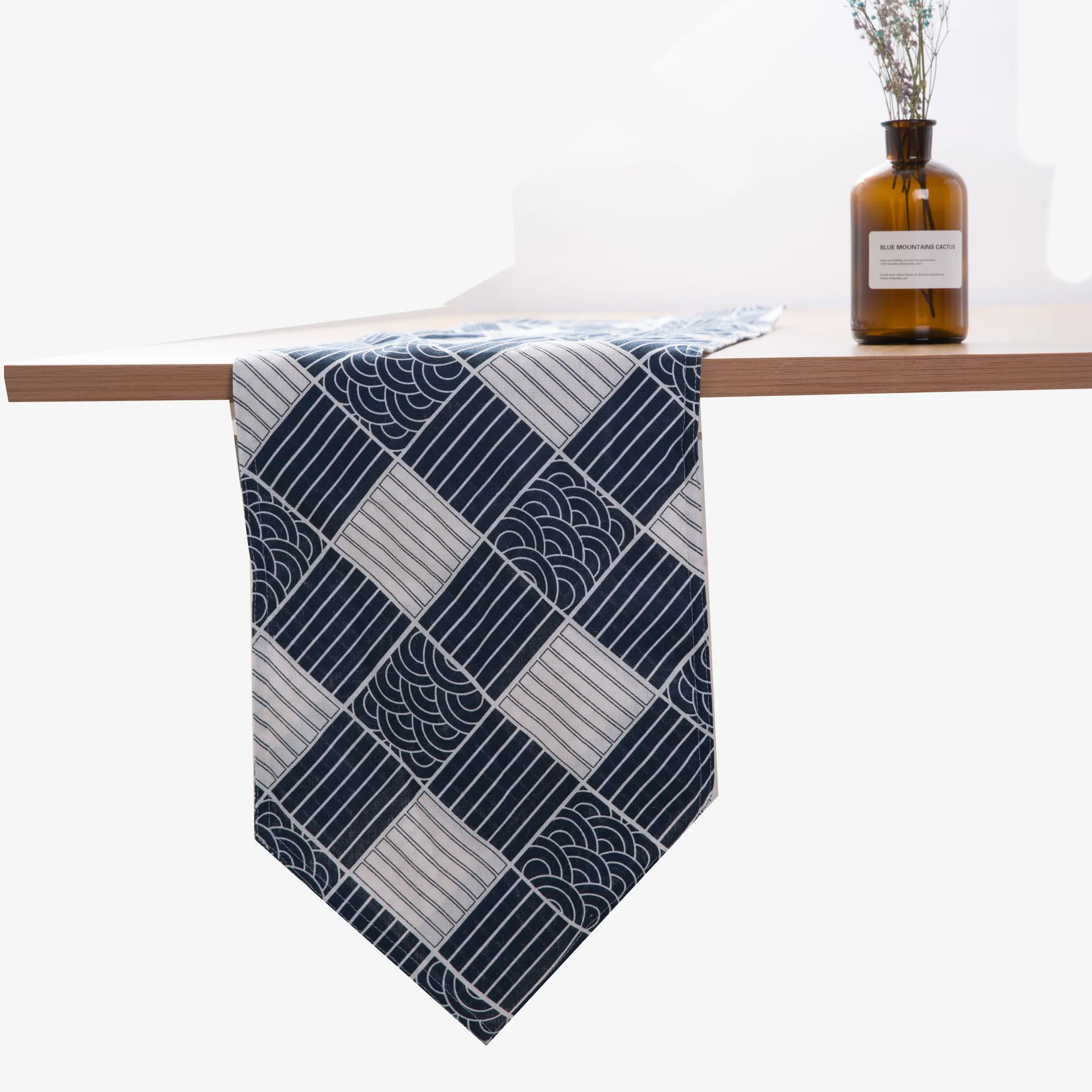 

Art Television Cabinet Tea Table Runner Strip Cover A Piece Of Cloth Japanese Nail A Gentle Wind And 100% Linen Tablecloth
