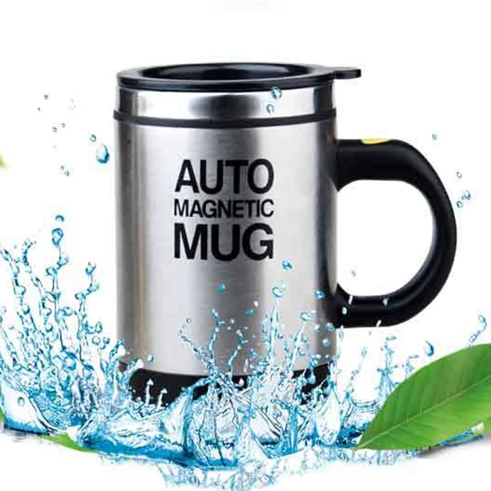 

400ml Mugs Automatic Electric Magnetic Self Stirring Mug Cup Coffee Milk Mixing Mug Smart Stainless Steel Juice Mix Lazy Cup