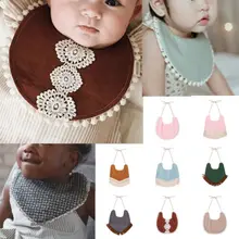 Новинка, водонепроницаемый слюнявчик для маленьких мальчиков и девочек, двухслойные нагрудники для кормления