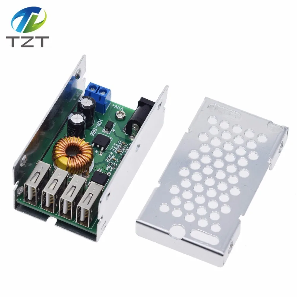 Понижающая плата TZT DC 9 В 12 24 36 в 5 А 4 выхода USB понижающий преобразователь модуль