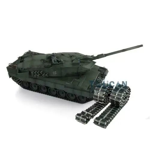 

Henglong 1/16 Green 6.0 version infrared combat Leopard2A6 RC Tank 3889 Barrel Recoil Metal Track Rubber TH12771
