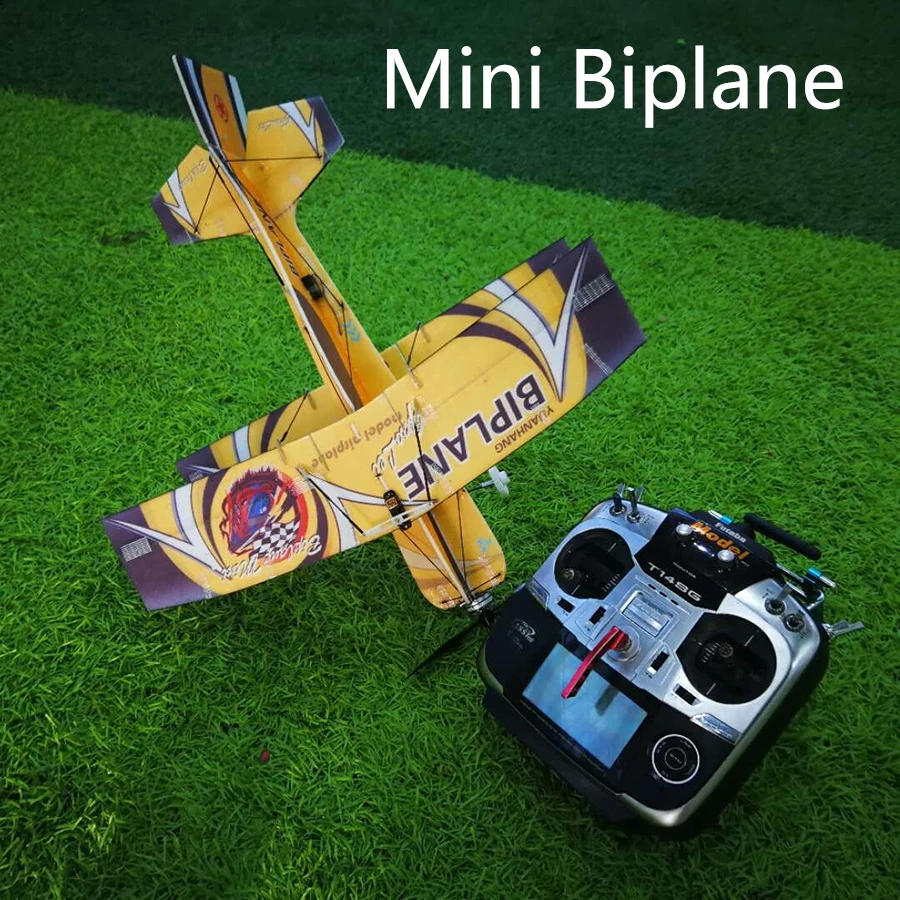 Радиоуправляемая модель самолета Mini biplane Hornet 3D с неподвижным крылом Epp D плата