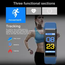 ID115 плюс цветной экран Смарт-Браслет фитнес-часы спортивные Шагомер Цифровой дисплей Счетчик шагов монитор сердечного ритма HWC
