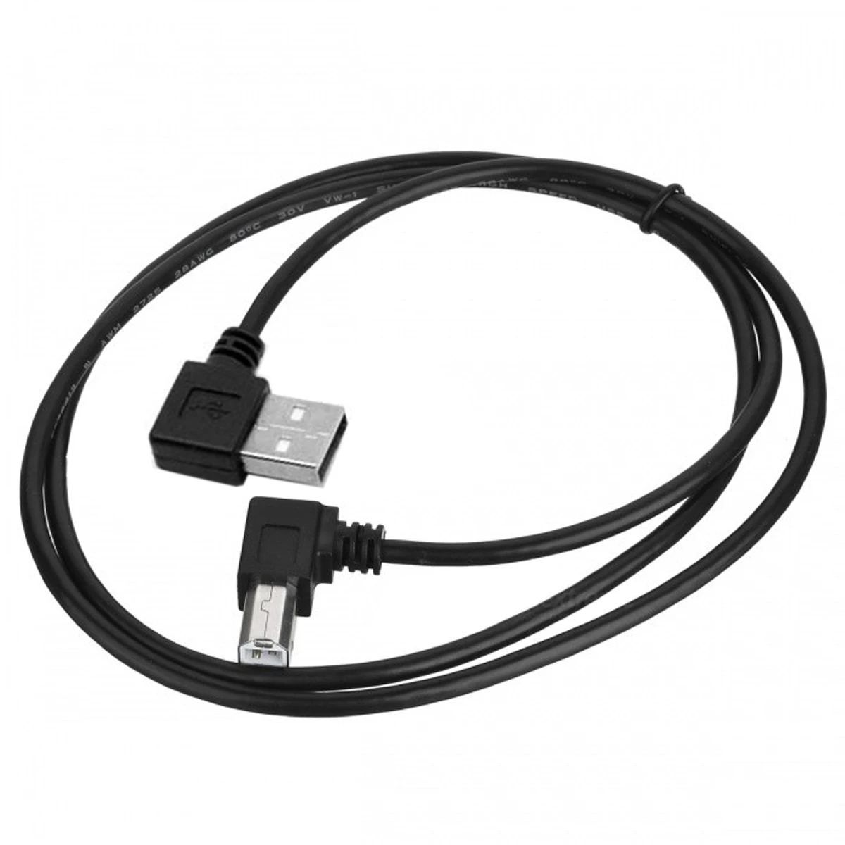 Сканер для принтера Cablecc с прямым углом USB 2 0 штекер А B Кабель 90 градусов 50 см 100
