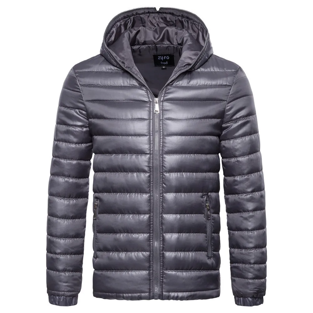 Новый 2018 Базовая зимняя куртка Для мужчин теплый хлопок вниз Стеганое пальто парки с капюшоном Цвет Harajuku Для мужчин стеганые Верхняя одежда