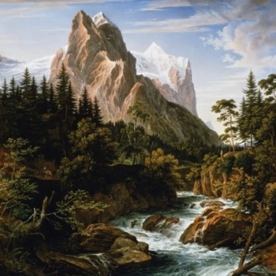Постер с надписью The Wetterhorn Joseph Anton Koch (1768-1839 Austrian) (24x36) | Дом и сад