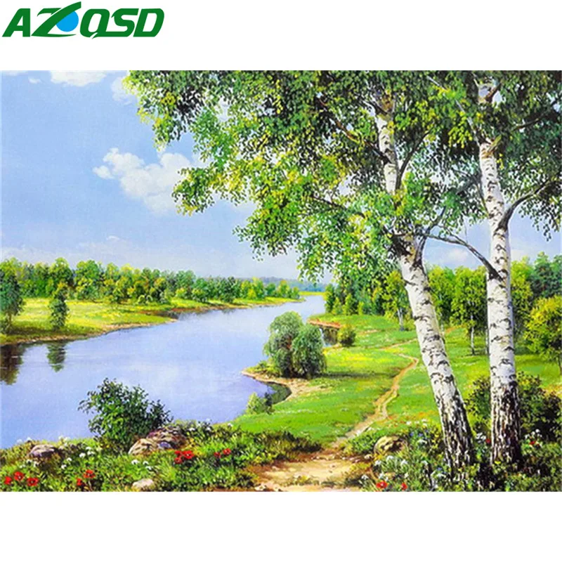 Набор для вышивки крестиком AZQSD Алмазная мозаика живописная Вышивка Настенная