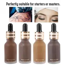 15 мл натуральные чернила для татуировки, краска для тела, пигмент, полупернамент, макияж, чернила для губ, бровей, инструмент для макияжа