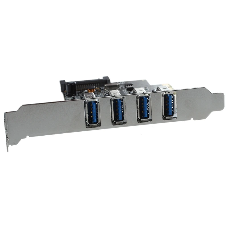 4 портовый Суперскоростной USB 3 0 PCI Express адаптер для карты контроллера 15 контактный