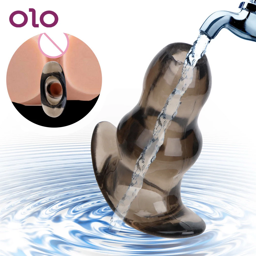 

OLO Hollow Anal Plug Anal Dilator Soft Speculum Enema 5 Sizes Sex Toys For Woman Men Butt Plug Prostata Massager Masturbation