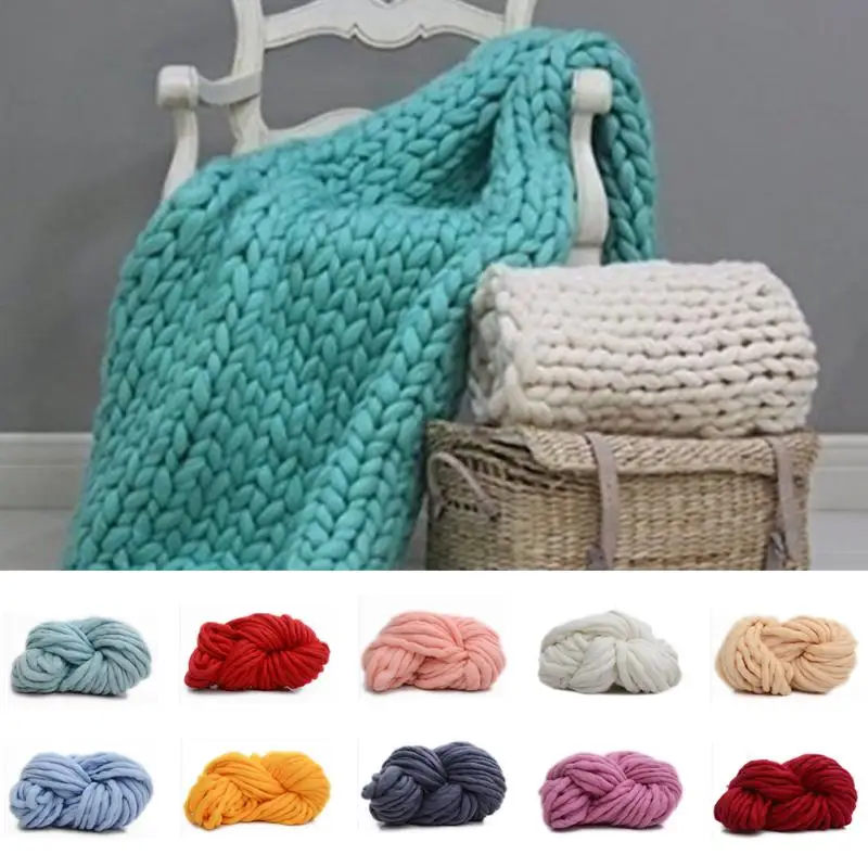 Hot Sale Chunky Wool Yarn Super Soft Knit Blanket artificial Wool Yarn