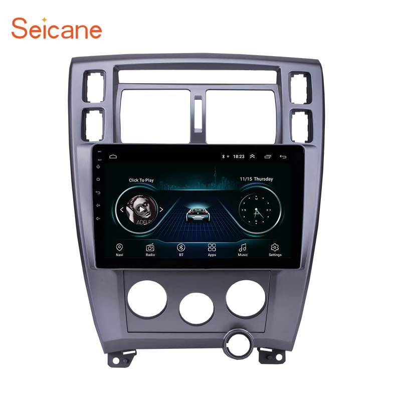 Автомобильный радиоприемник Seicane 10 1 дюйма Android 9 GPS навигация мультимедийный