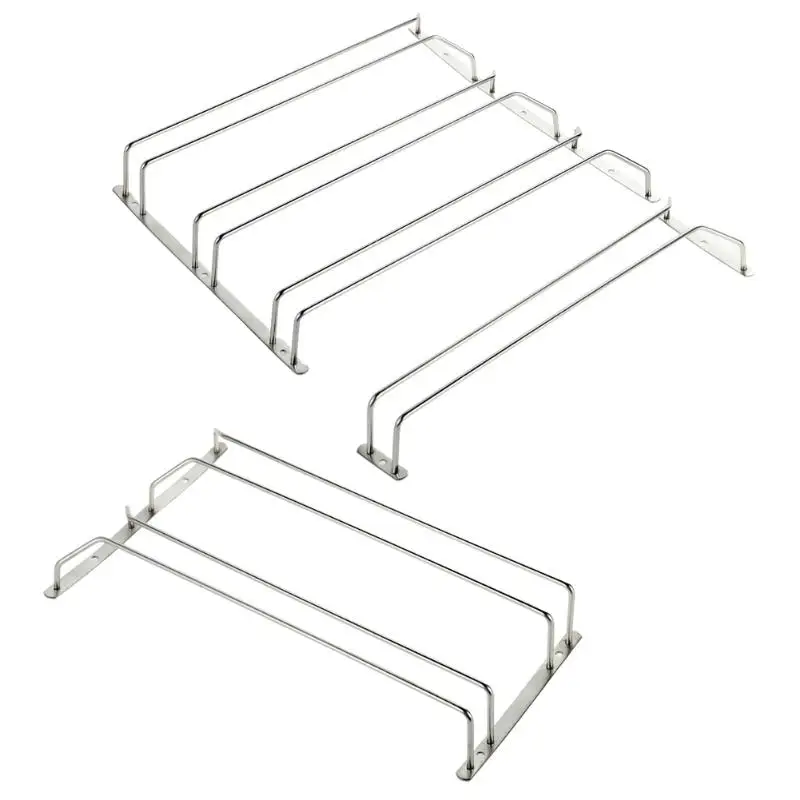

Champagne Stemware Rack Stainless Steel Chrome Plated Wine Glass Cup Holder Kitchen Wall Mount Rack Bar Hanger With Screws M20