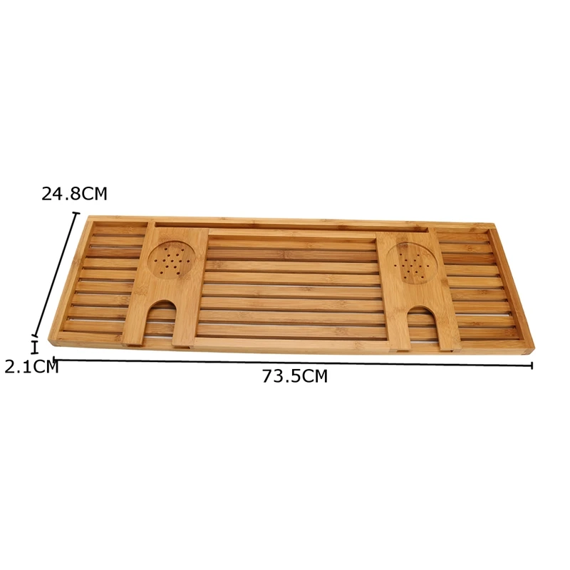 1Pc Wooden Handmade Bath Tray Bathroom Shelves Apply For Pad/Book/Tablet Home Bathrooms Accessories Bathtub Rack Stand Holder